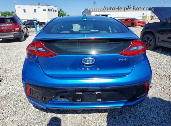 KMHC85LC1JU063770 2018 HYUNDAI IONIQ Blue Вид ззаду