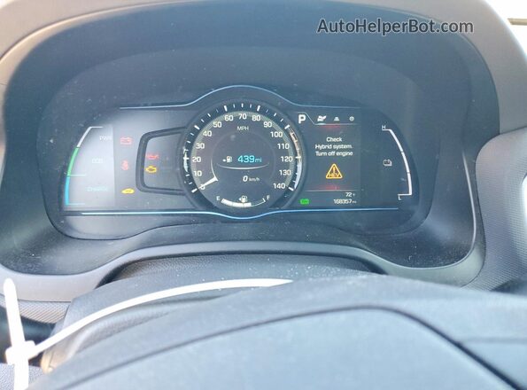 KMHC85LC1JU063770 2018 HYUNDAI IONIQ Blue Вид щитка приладів