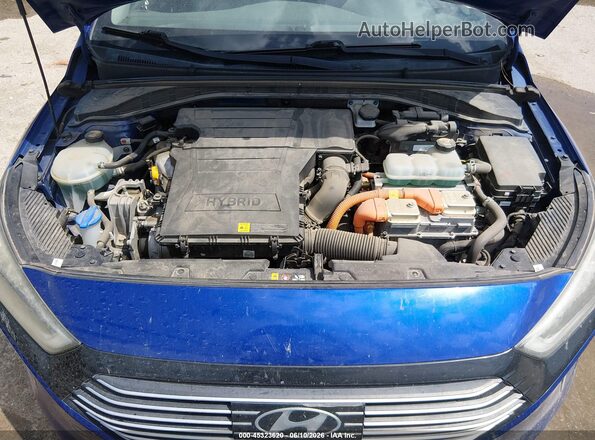 KMHC85LC4KU116530 2019 HYUNDAI IONIQ HYBRID Blue Հետևի տեսք