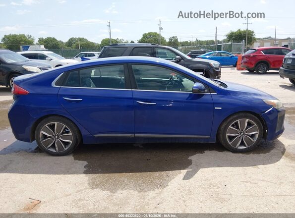 KMHC85LC4KU116530 2019 HYUNDAI IONIQ HYBRID Blue Սալոնի հետևի տեսք