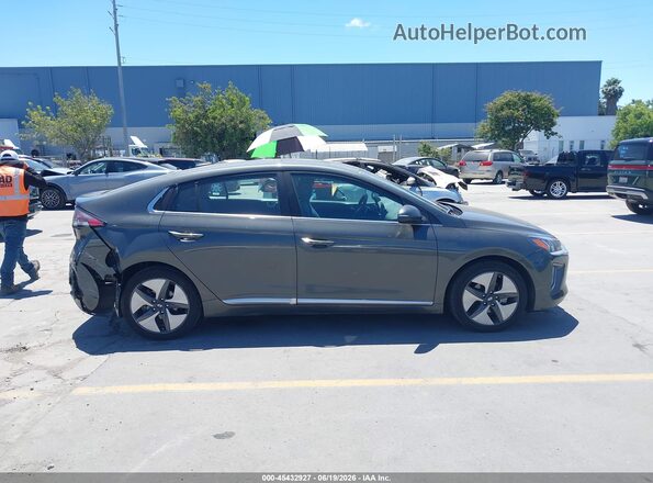 KMHC85LC4MU260775 2021 HYUNDAI IONIQ HYBRID Gray უკანა სალონის ხედი