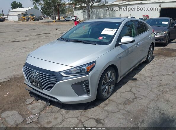 KMHC85LC5KU131019 2019 HYUNDAI IONIQ HYBRID Silver წინა მარცხენა ხედი სამი მეოთხედიდან