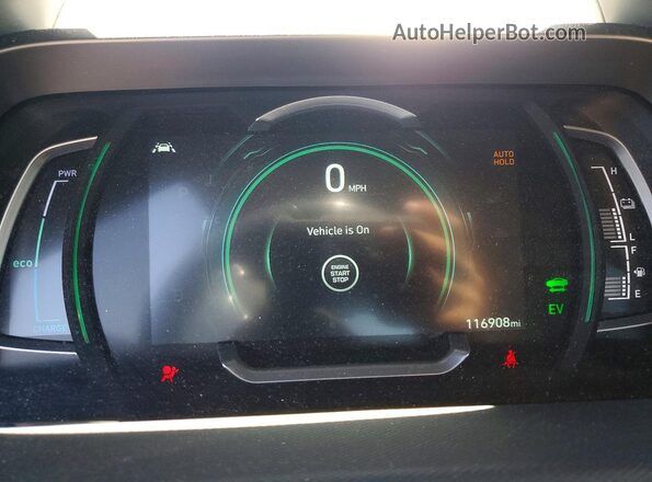 KMHC85LC7LU239921 2020 HYUNDAI IONIQ White Вид щитка приладів