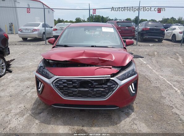 KMHC85LC8LU242519 2020 HYUNDAI IONIQ HYBRID Red Widok zestawu wskaźników