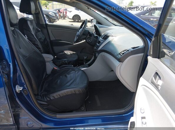 KMHCT4AE0GU045718 2016 HYUNDAI ACCENT Синий Вид салона спереди
