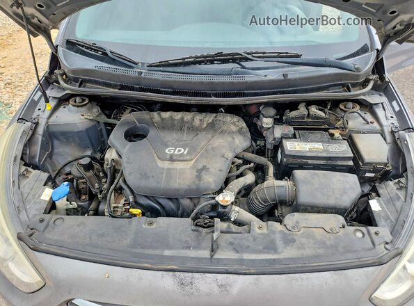 KMHCT4AE0GU089394 2016 HYUNDAI ACCENT Gray Вид задньої частини салону