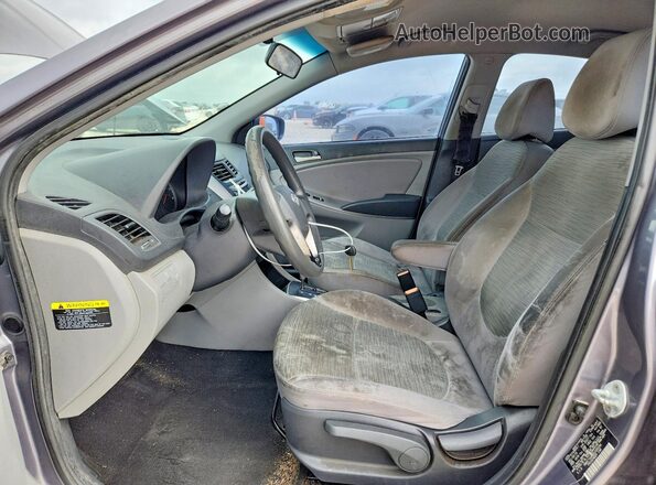 KMHCT4AE0GU089394 2016 HYUNDAI ACCENT Gray Вид салону спереду