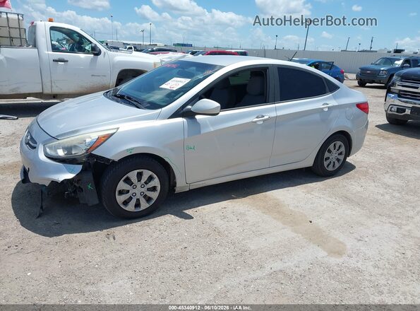 KMHCT4AE0GU090478 2016 HYUNDAI ACCENT Silver Передня ліва чверть