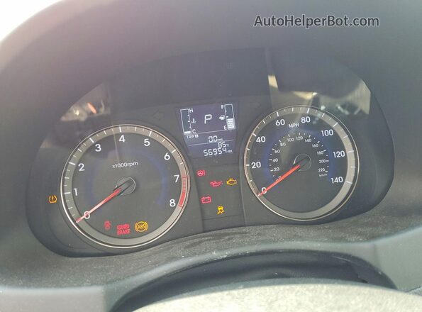 KMHCT4AE0GU157497 2016 HYUNDAI ACCENT Maroon Instrument cluster view