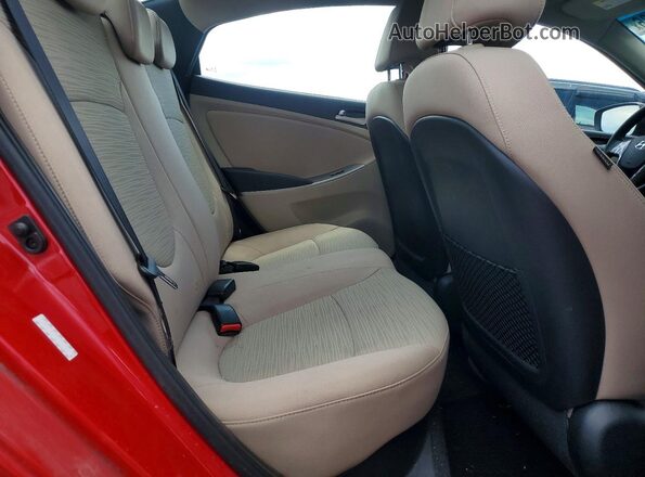 KMHCT4AE0GU157497 2016 HYUNDAI ACCENT Maroon Rear seats view