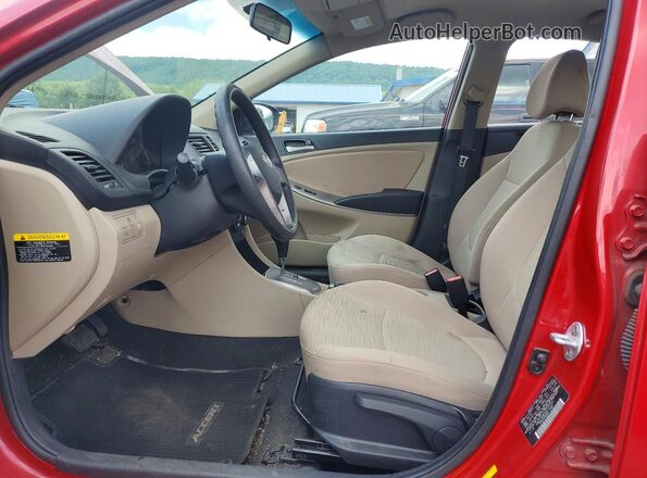 KMHCT4AE0GU157497 2016 HYUNDAI ACCENT Maroon Front interior view