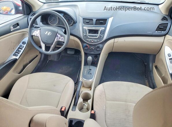 KMHCT4AE0GU157497 2016 HYUNDAI ACCENT Maroon Dashboard view