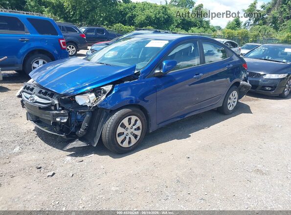 KMHCT4AE0GU990247 2016 HYUNDAI ACCENT Blue Front left