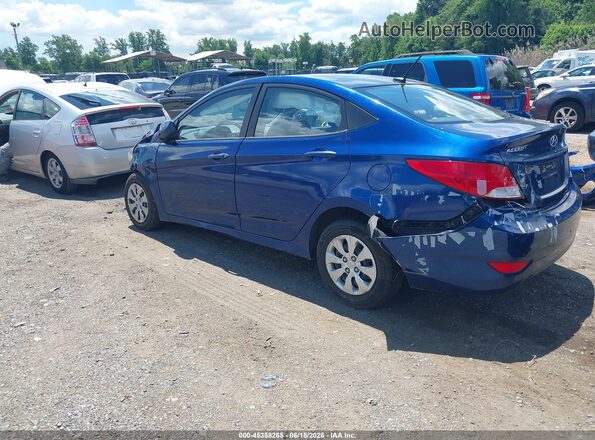 KMHCT4AE0GU990247 2016 HYUNDAI ACCENT Blue Rear left