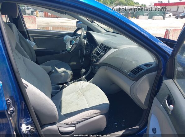 KMHCT4AE0GU990247 2016 HYUNDAI ACCENT Blue Front interior view