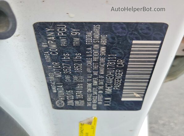 KMHCT4AE0HU178111 2017 HYUNDAI ACCENT White Շարժիչի բաժամունքի տեսք