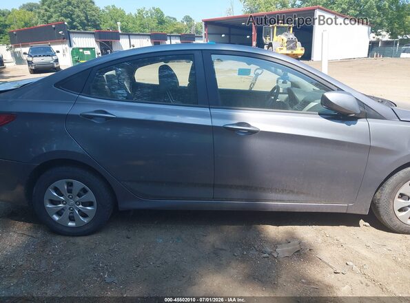 KMHCT4AE0HU195023 2017 HYUNDAI ACCENT Gray Widok wnętrza z tyłu