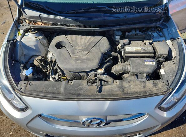 KMHCT4AE0HU318609 2017 HYUNDAI ACCENT Silver უკანა სალონის ხედი