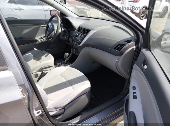 KMHCT4AE1GU044304 2016 HYUNDAI ACCENT Gray წინა სალონის ხედი