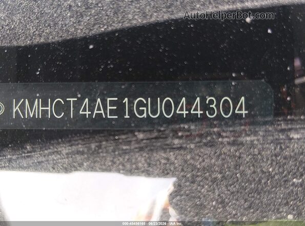 KMHCT4AE1GU044304 2016 HYUNDAI ACCENT Gray უკანა სალონის ხედი