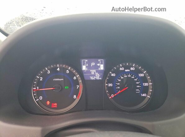KMHCT4AE1GU953059 2016 HYUNDAI ACCENT Silver Вид щитка приладів