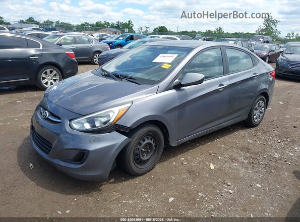 KMHCT4AE1GU962053 2016 HYUNDAI ACCENT Gray Vista tres cuartos delantera izquierda