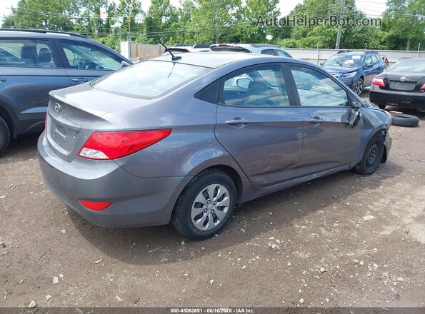 KMHCT4AE1GU962053 2016 HYUNDAI ACCENT Gray Trasero derecho