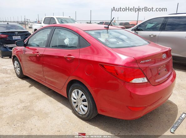 KMHCT4AE1GU999782 2016 HYUNDAI ACCENT Red Задня ліва чверть