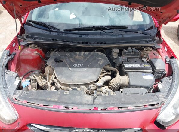 KMHCT4AE1GU999782 2016 HYUNDAI ACCENT Red Вид ззаду