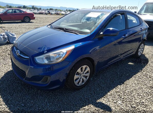 KMHCT4AE2GU119804 2016 HYUNDAI ACCENT Blue Front left