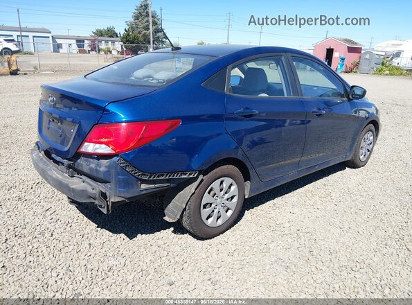 KMHCT4AE2GU119804 2016 HYUNDAI ACCENT Blue Rear right