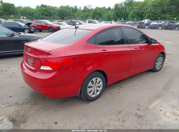 KMHCT4AE2GU158618 2016 HYUNDAI ACCENT Red Задня права чверть