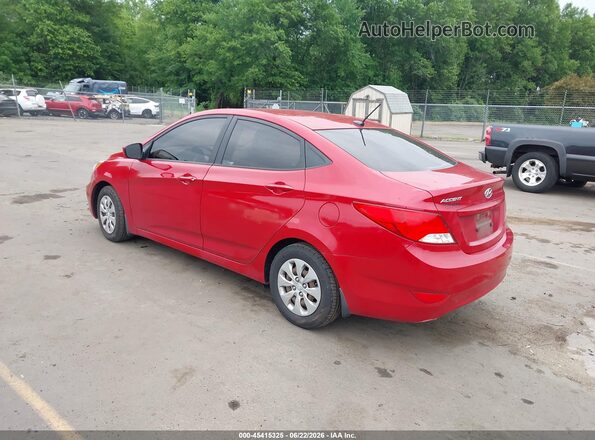 KMHCT4AE2GU158618 2016 HYUNDAI ACCENT Red Задня ліва чверть