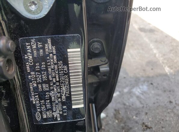 KMHCT4AE2GU161826 2016 HYUNDAI ACCENT Black ძრავის განყოფილების ხედი
