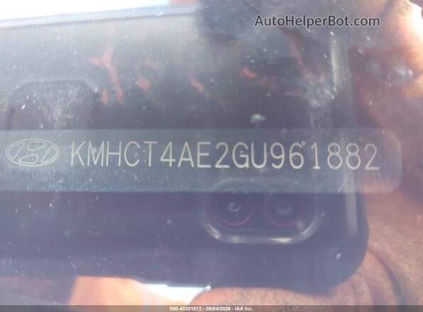 KMHCT4AE2GU961882 2016 HYUNDAI ACCENT Silver ძრავის განყოფილების ხედი