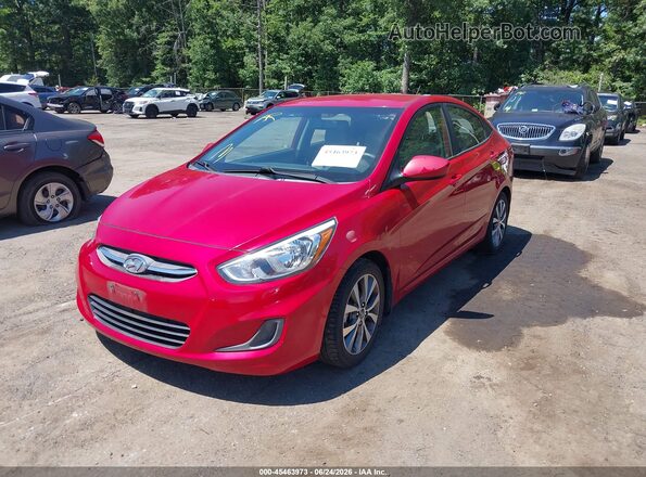 KMHCT4AE2HU277772 2017 HYUNDAI ACCENT Red Առջևի ձախ երեք քառորդ տեսարան