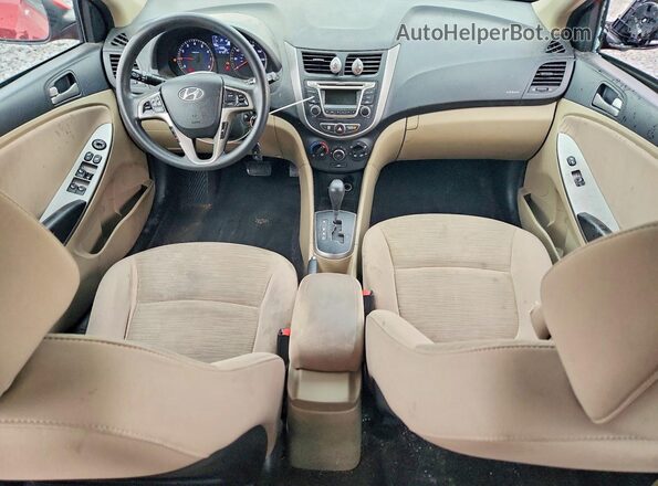 KMHCT4AE2HU374972 2017 HYUNDAI ACCENT Red Dashboard view