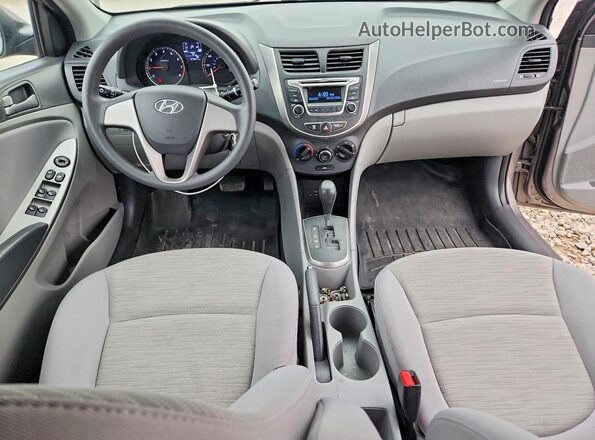 KMHCT4AE2HU393067 2017 HYUNDAI ACCENT Gray წინა პანელის ხედი