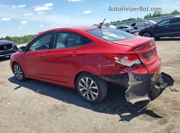 KMHCT4AE3HU255344 2017 HYUNDAI ACCENT Red Trasero izquierdo