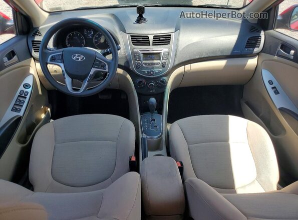 KMHCT4AE3HU255344 2017 HYUNDAI ACCENT Red Vista del salpicadero
