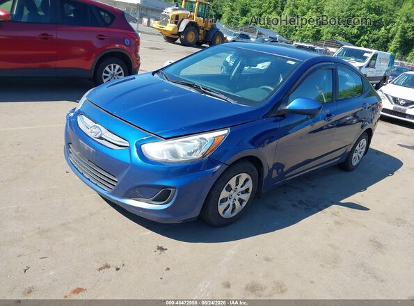 KMHCT4AE3HU291776 2017 HYUNDAI ACCENT Синий Передняя левая четверть