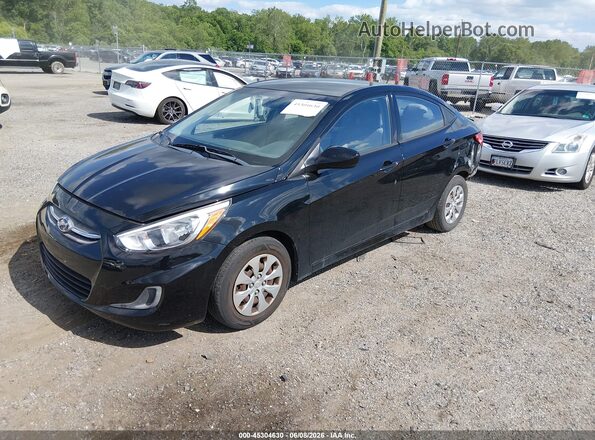 KMHCT4AE3HU375290 2017 HYUNDAI ACCENT Black Առջևի ձախ երեք քառորդ տեսարան