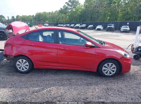 KMHCT4AE4GU093660 2016 HYUNDAI ACCENT Red უკანა სალონის ხედი