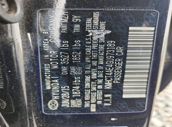 KMHCT4AE4GU973189 2016 HYUNDAI ACCENT Black Engine compartment view