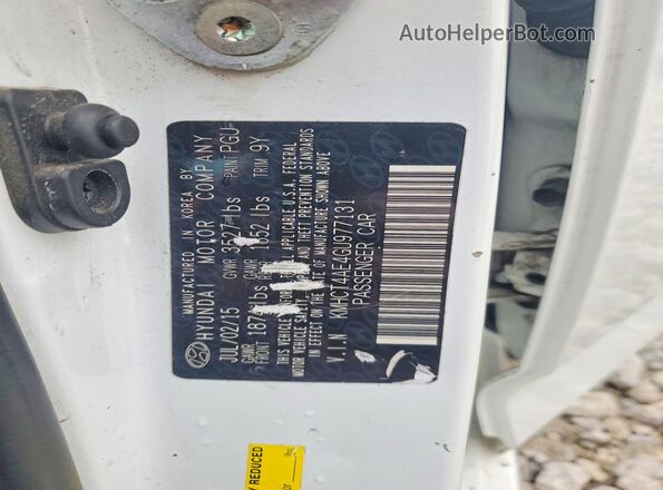 KMHCT4AE4GU977131 2016 HYUNDAI ACCENT White Vista del compartimento del motor