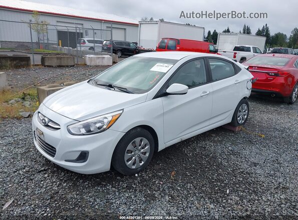KMHCT4AE4HU362452 2017 HYUNDAI ACCENT White Առջևի ձախ երեք քառորդ տեսարան