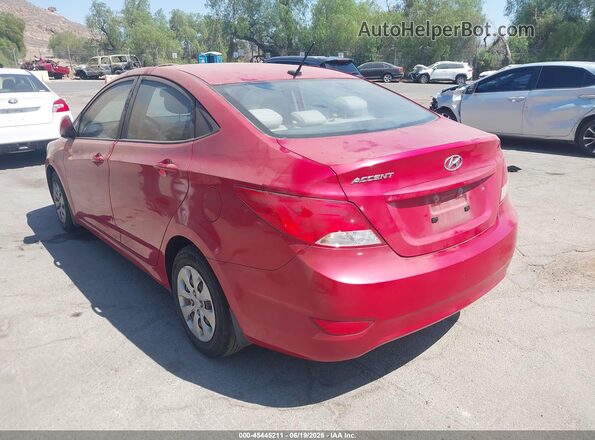KMHCT4AE5GU051224 2016 HYUNDAI ACCENT Red Հետևի ձախ