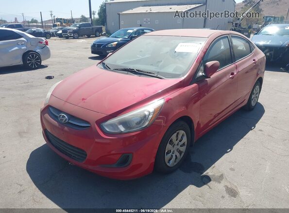 KMHCT4AE5GU051224 2016 HYUNDAI ACCENT Red Առջևի ձախ երեք քառորդ տեսարան