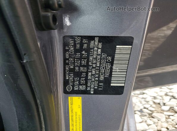 KMHCT4AE5GU051787 2016 HYUNDAI ACCENT Gray 