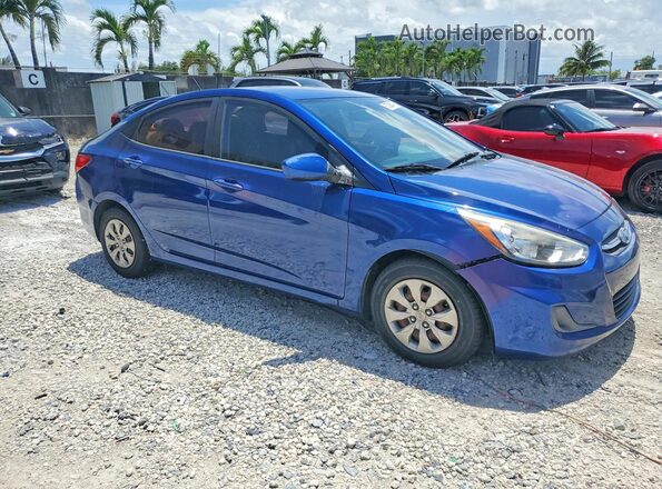KMHCT4AE5HU249903 2017 HYUNDAI ACCENT Blue Передня права чверть